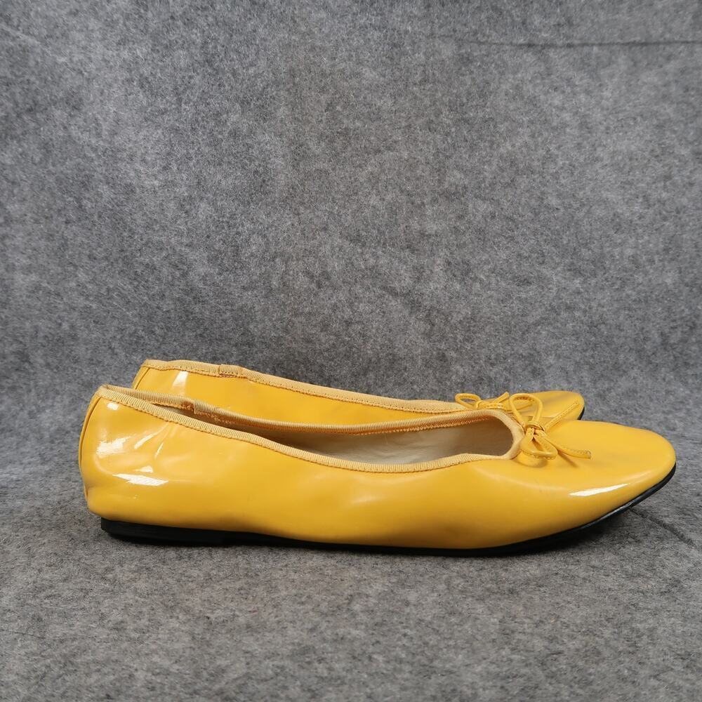 No Boundaries Shoes Womens 9 Ballet Flats Slip On Round Toe Bow Yellow Casual